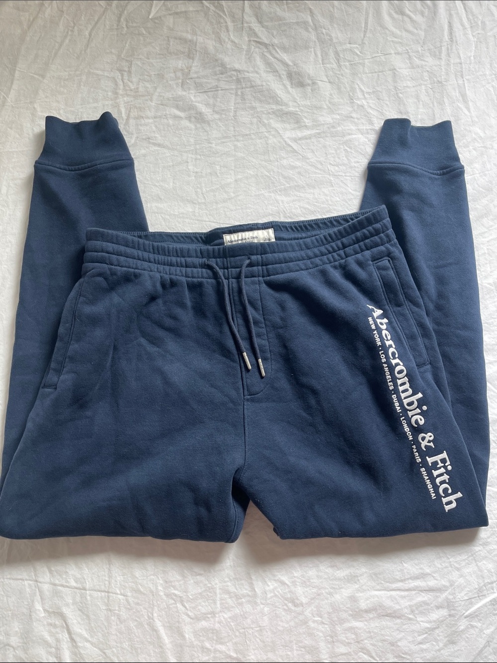 Abercrombie & Fitch Men’s Navy Logo Joggers